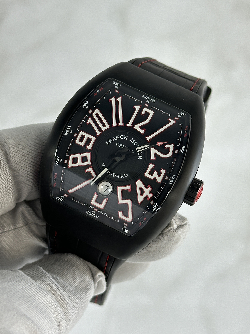 Часы Franck Muller  Vanguard Steel 45Mm Black Red  V45 SC DT TT NR BR ER