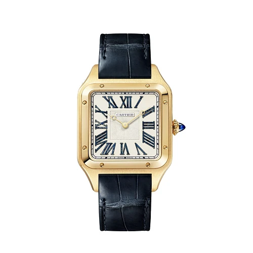 Часы Cartier  SANTOS-DUMONT  Limited Edition XL Model Yellow Gold Blue Roman Numerals  WGSA0084