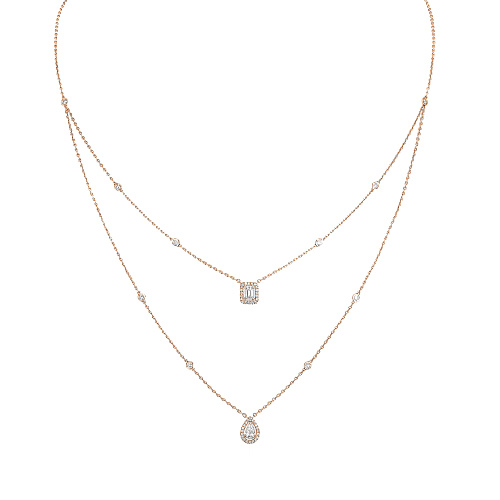 Украшение MESSIKA  My Twin Two-Row Necklace  My Twin 2 rows diamond necklace 6506 PG 
