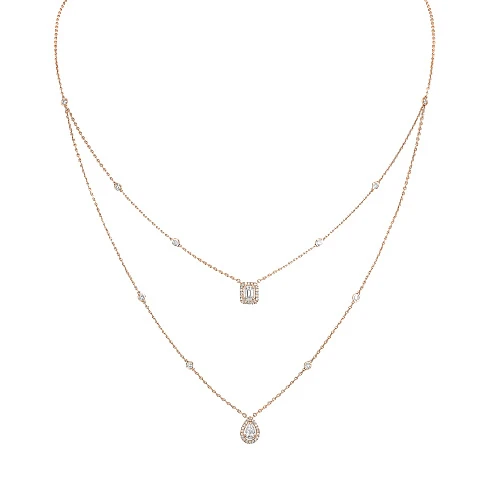 Украшение Messika  My Twin Two-Row Necklace  My Twin 2 rows diamond necklace 6506 PG 