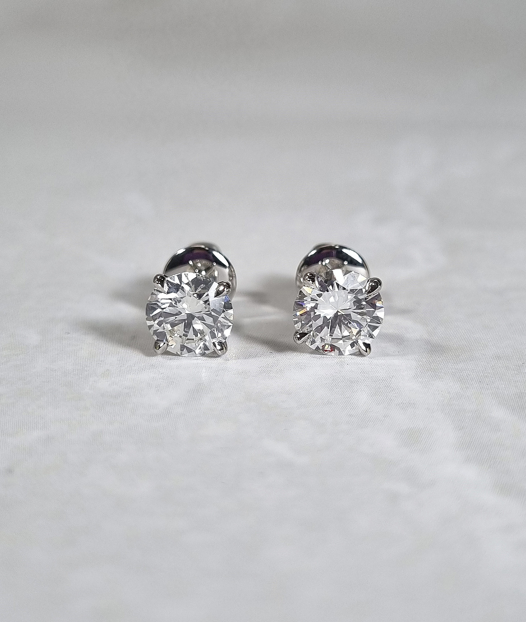 Украшение NO NAME  Серьги С Бриллиантами 1,50/1,50 Ct. H/Si1   