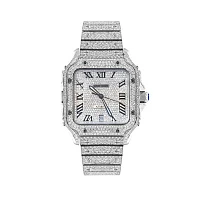Часы Cartier  Santos De Cartier Custom Full Pave Diamond  WSSA0018