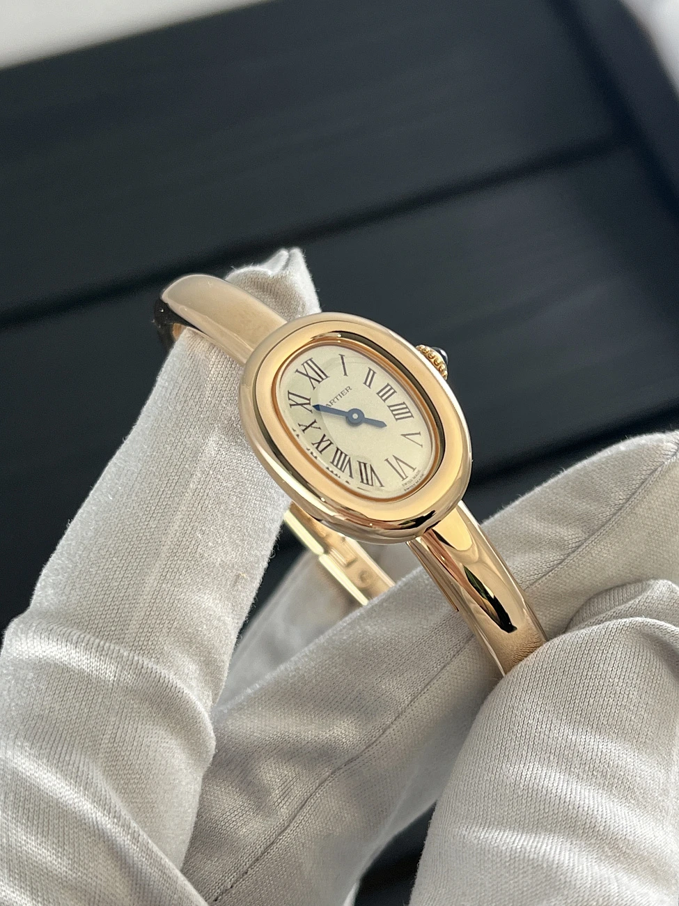 Часы Cartier  Baignoire Watch Mini Size 17 Rose Gold  WGBA0036