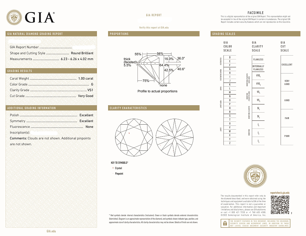 Украшение NO NAME  Серьги С Бриллиантами 1,00 G/Vs1; 1,00 G/Vs2   