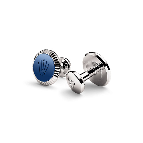 Сумки и аксессуары Rolex  ‘Fluted’ cufflinks White Gold And Blue Ceramic  A1039BLUE