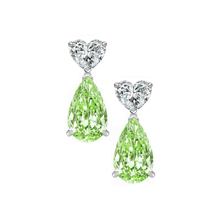 Украшение NO NAME  Серьги С Бриллиантами 1,01/1,07 Ct. Flbgy/Vvs1-Vs1   