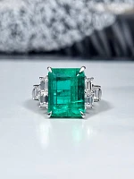 Украшение GRS GemResearch Swisslab  Кольцо с изумрудом 4,87 ct. Vivid Green (Colombia)   