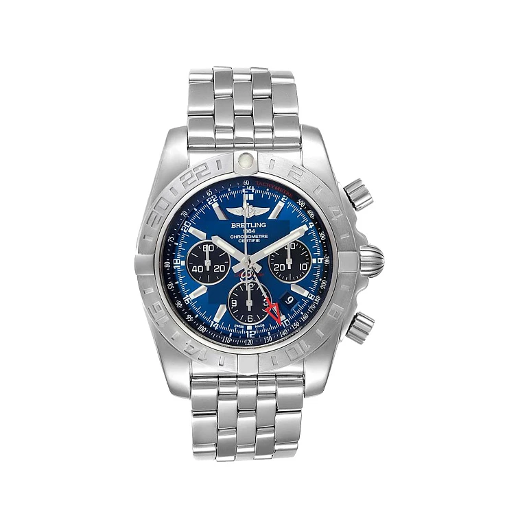 Часы Breitling  Chronomat Evolution 44Mm Gmt Steel Blue Dial  AB042011/C851-375A