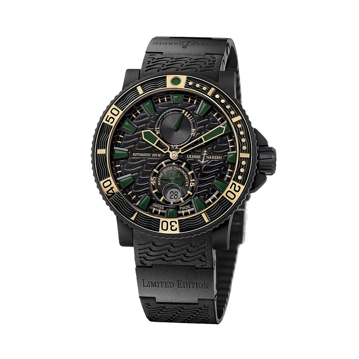 Часы Ulysse N  Maxi Marine Diver Black Sea Limited Edition  263-92LE-3C/928-RG