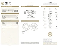 Украшение GIA  Серьги 1,11/1,11 ct. H/VS2 (3 excellent) Round Diamonds   