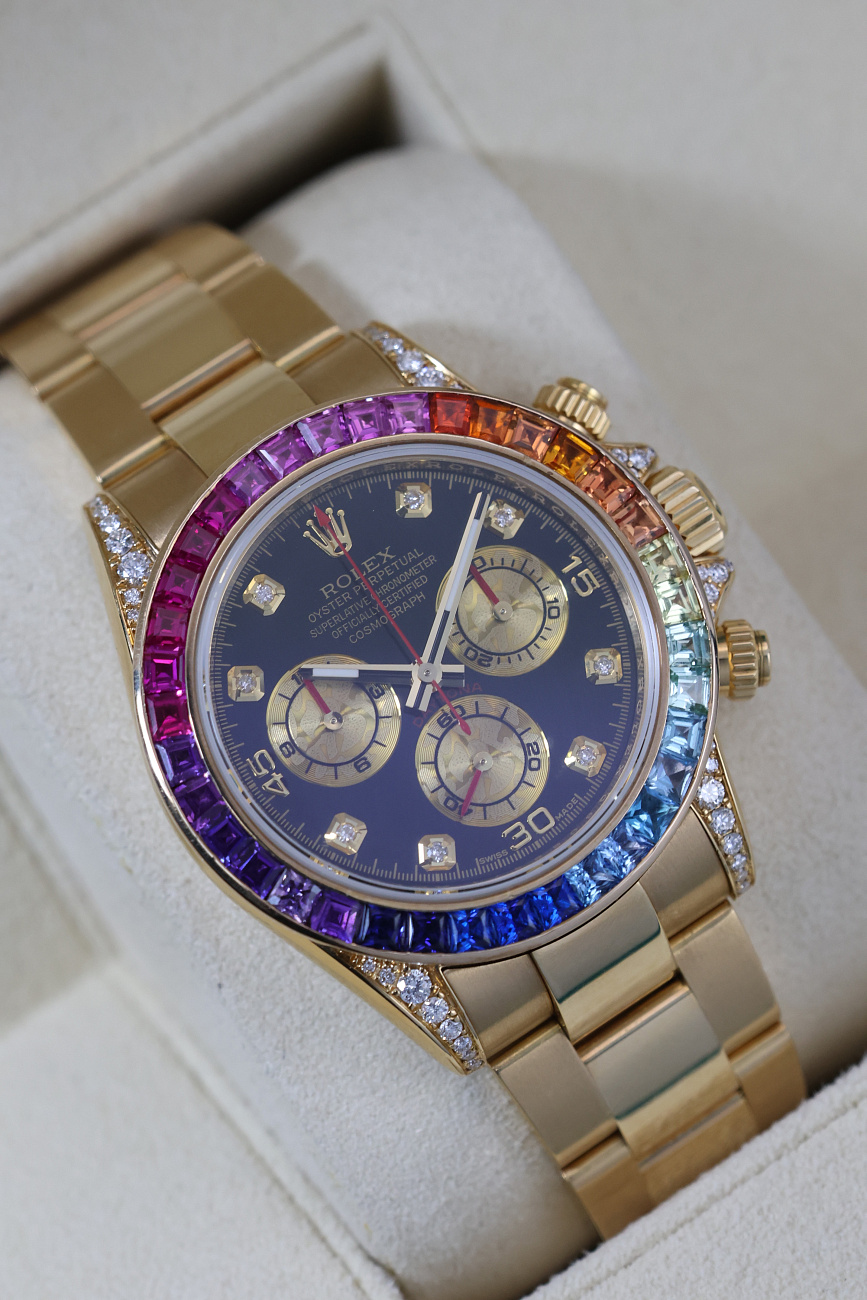 Часы Rolex  Oyster Perpetual Cosmograph Daytona Rainbow Custom  116528