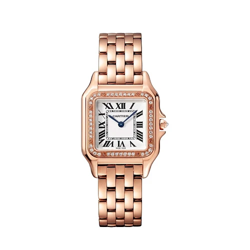 Часы Cartier  Panthère De Cartier Medium Rose Gold And Diamonds  WJPN0072