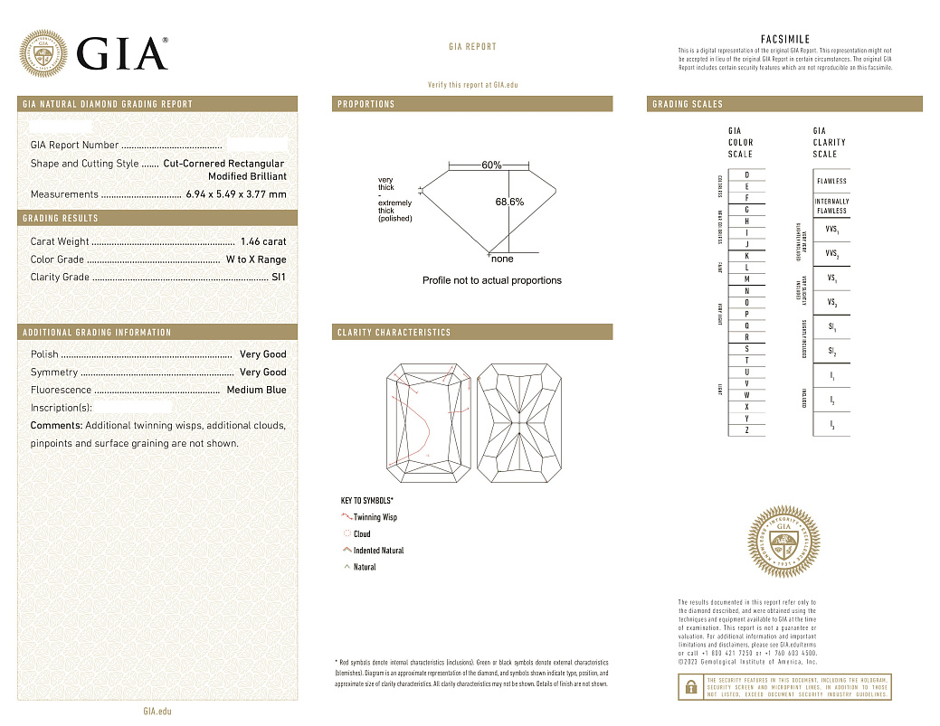 Украшение GIA  Серьги с бриллиантами 1,46/1,51 ct. W To X Range/VS2-Si1   