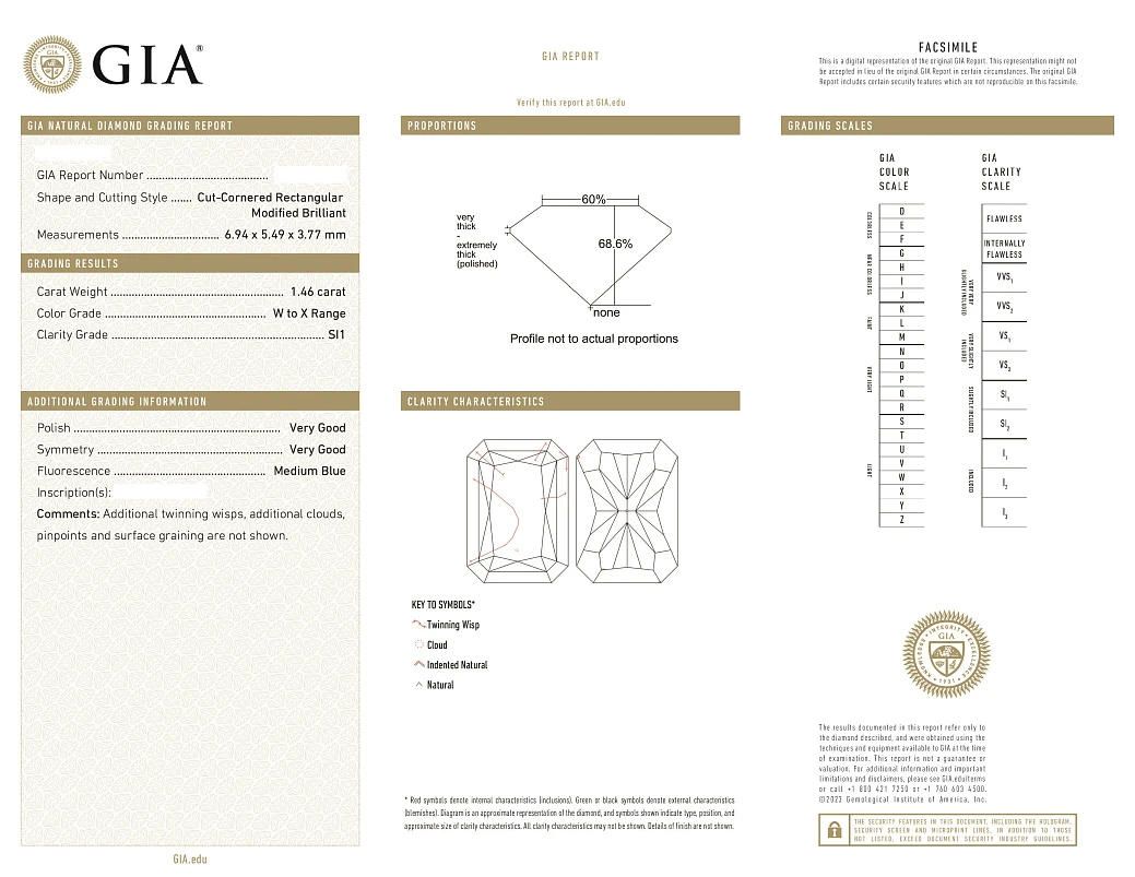 Украшение GIA  Серьги с бриллиантами 1,46/1,51 ct. W To X Range/VS2-Si1   