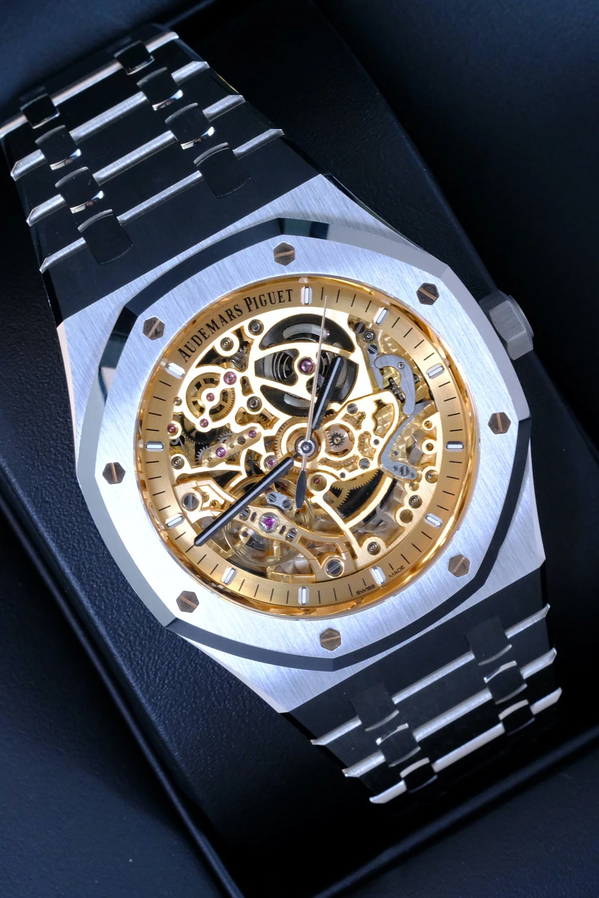 Часы Audemars Piguet  Royal Oak Double Balance Wheel Openworked  15407ST.OO.1220ST.02