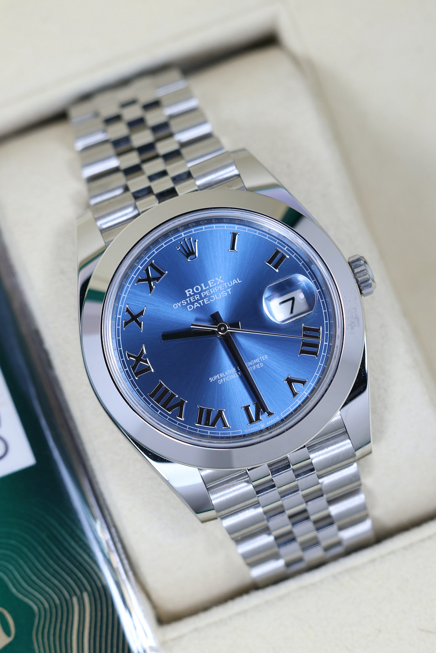 Часы Rolex  Datejust 41mm Blue azzurro   126300-0018