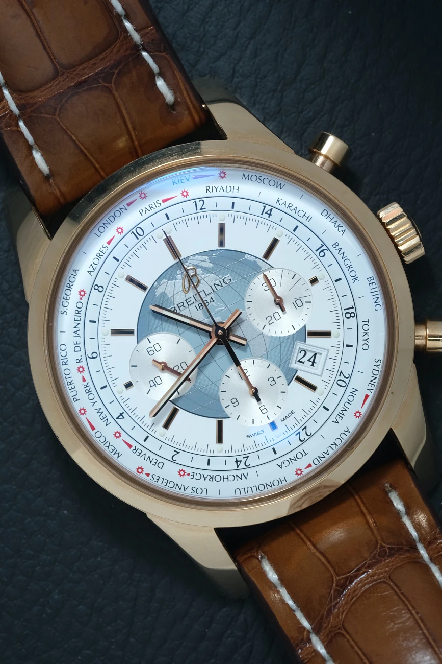 Часы Breitling  Transocean Chronograph Unitime 46 Mm Rose Gold  RB0510U0/A733