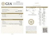 Украшение GIA  Кольцо С Бриллиантом 7,50 Ct. Fby/Si1   