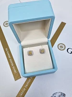 Украшение GIA  Серьги 1,00/1,00 ct. W To X/VVS2-VS2   