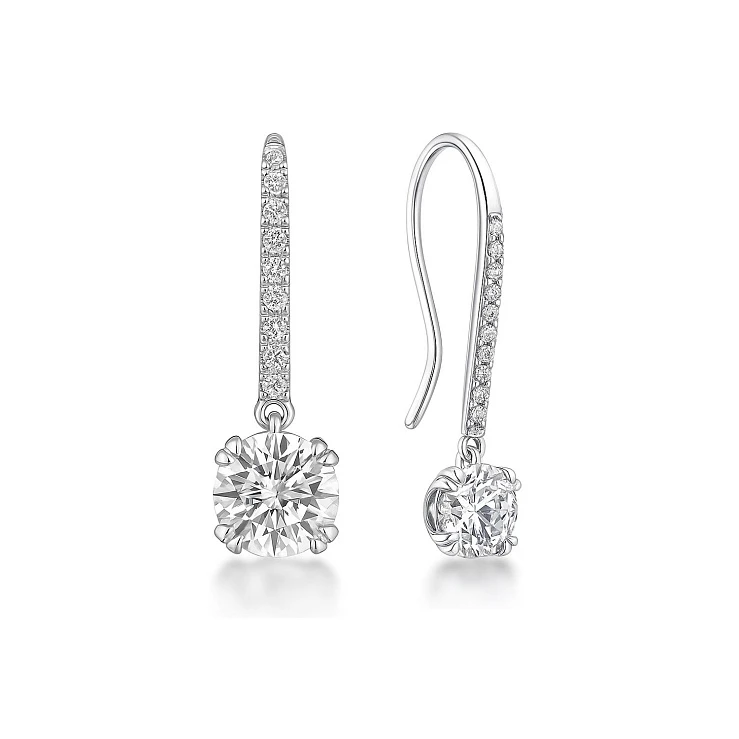 Украшение GIA  Серьги 0,73/0,73 ct. F/Internally Flawless "Round Diamond"   