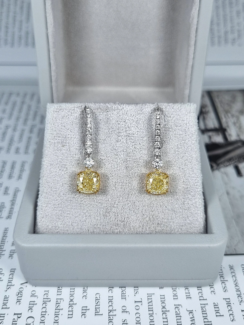 Украшение GIA  Серьги с бриллиантами 2,01/2,05 ct. W To X Range/IF-VVS2    