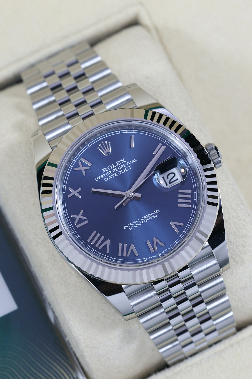Часы Rolex  Datejust 41Mm Blue Roman  126334-0038