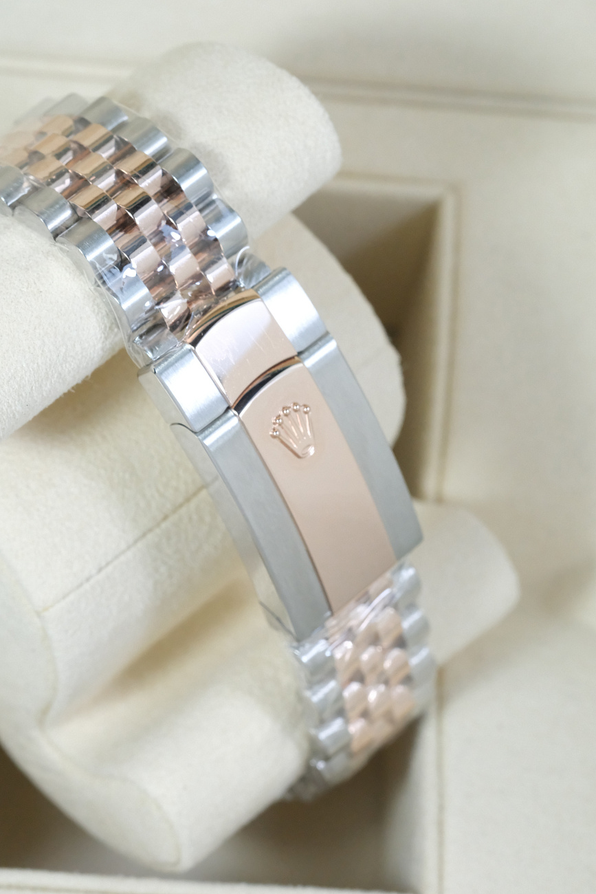 Часы Rolex  Datejust 36Mm Steel And Everose Gold Black Dial Diamonds  126231