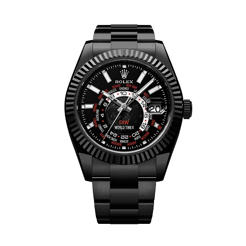 Заказать DiW  Rolex World Timer Black Dlc Red  