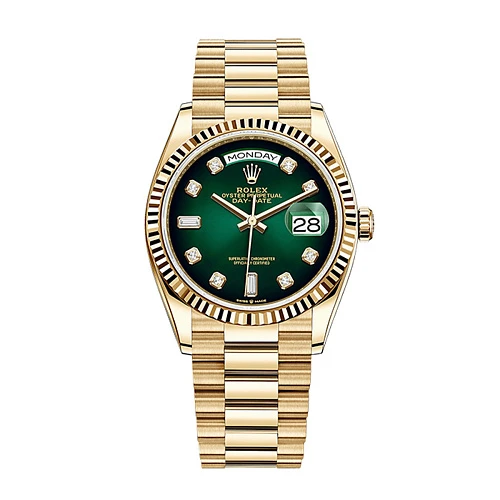 Часы Rolex  Day-Date 36 Mm Yellow Gold Green Ombre Dial  128238-0069