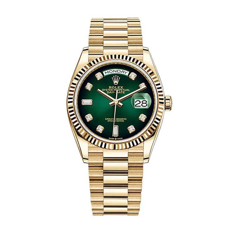 Часы Rolex  Day-Date 36 Mm Yellow Gold Green Ombre Dial  128238-0069