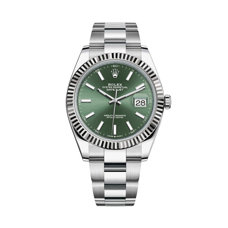 Часы Rolex  - Datejust 41Mm Steel & White Gold Mint Green Dial  126334