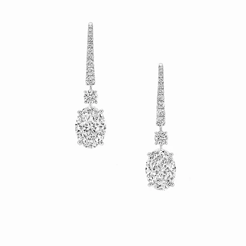 Украшение No Name  Серьги с бриллиантами 2,22/2,33 ct. D/VS   