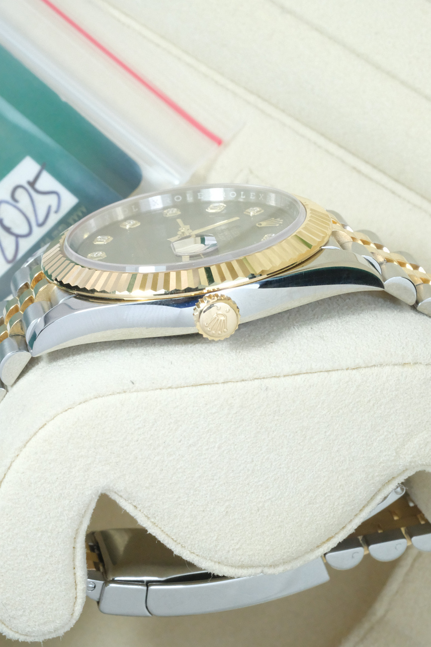 Часы Rolex  Oyster Perpetual Datejust Ii Steel And Yellow Gold Black Dial Diamond Index  126333