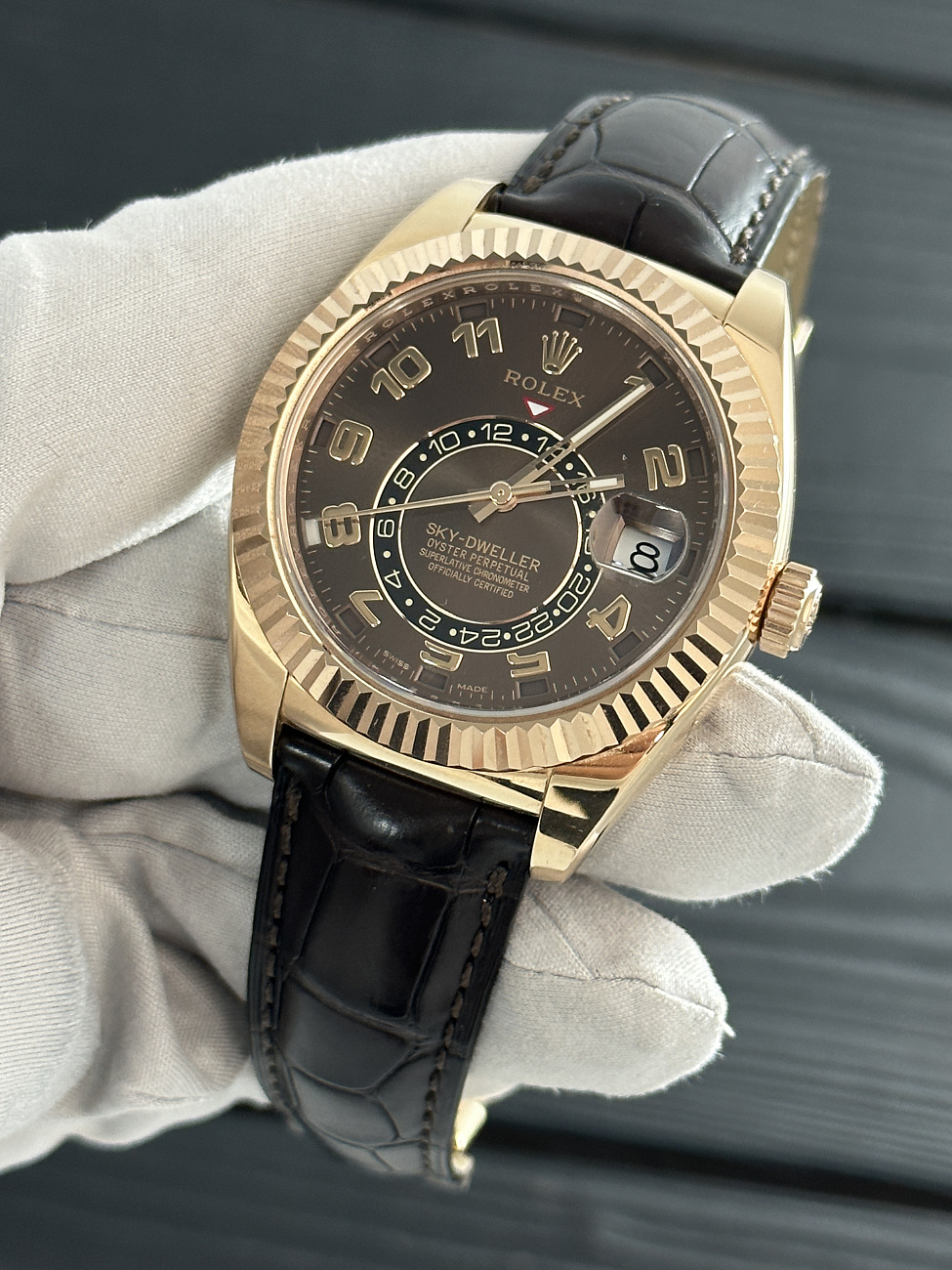 Часы Rolex  Sky-Dweller Everose Gold Brown Dial  326135