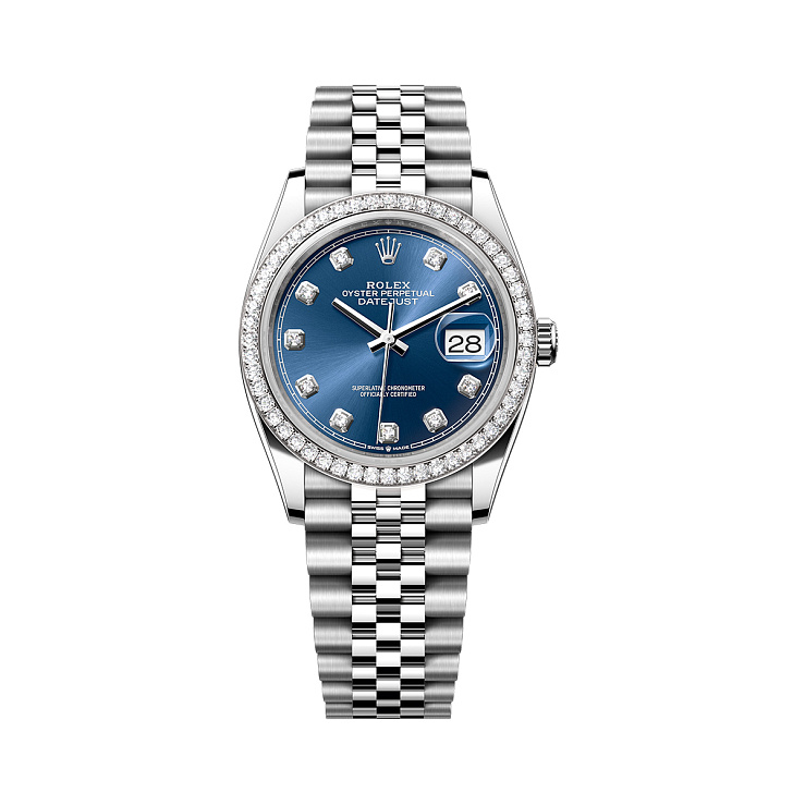 Часы Rolex  Oyster Perpetual Datejust 36 Diamonds Bezel Blue Dial  126284RBR