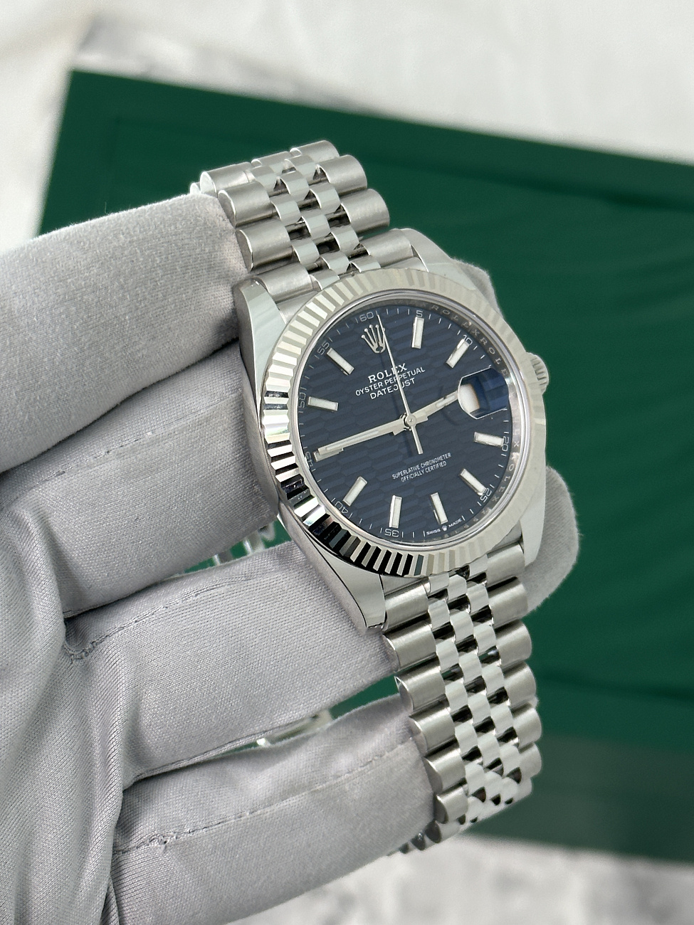 Часы Rolex  Datejust 41Mm Blue Fluted Motif 2023  126334-0032