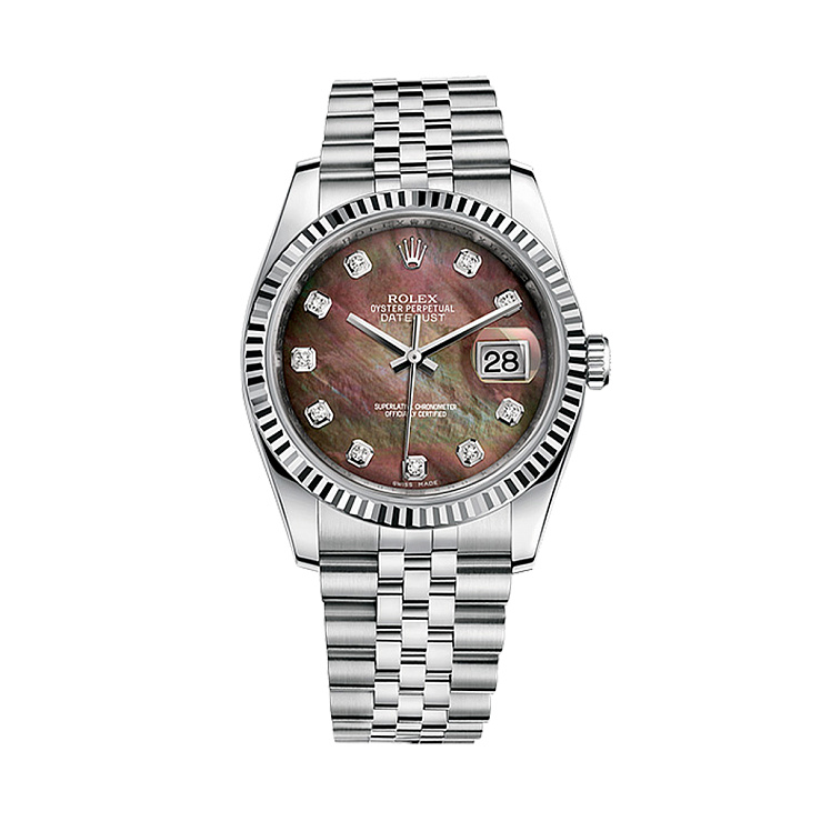 Часы Rolex  Datejust 36Mm Dark Mother Of Pearl Diamond Dial  116234