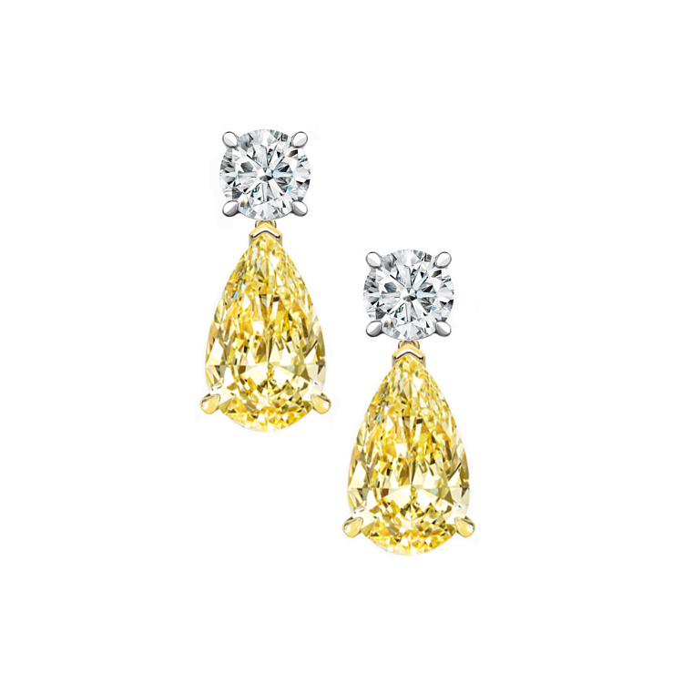 Украшение NO NAME  Серьги 1,00/1,03 Ct. Flby/Vs1   