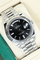 Часы Rolex  Day-Date 40 Oyster Perpetual Platinum Black Dial with Diamonds  228236