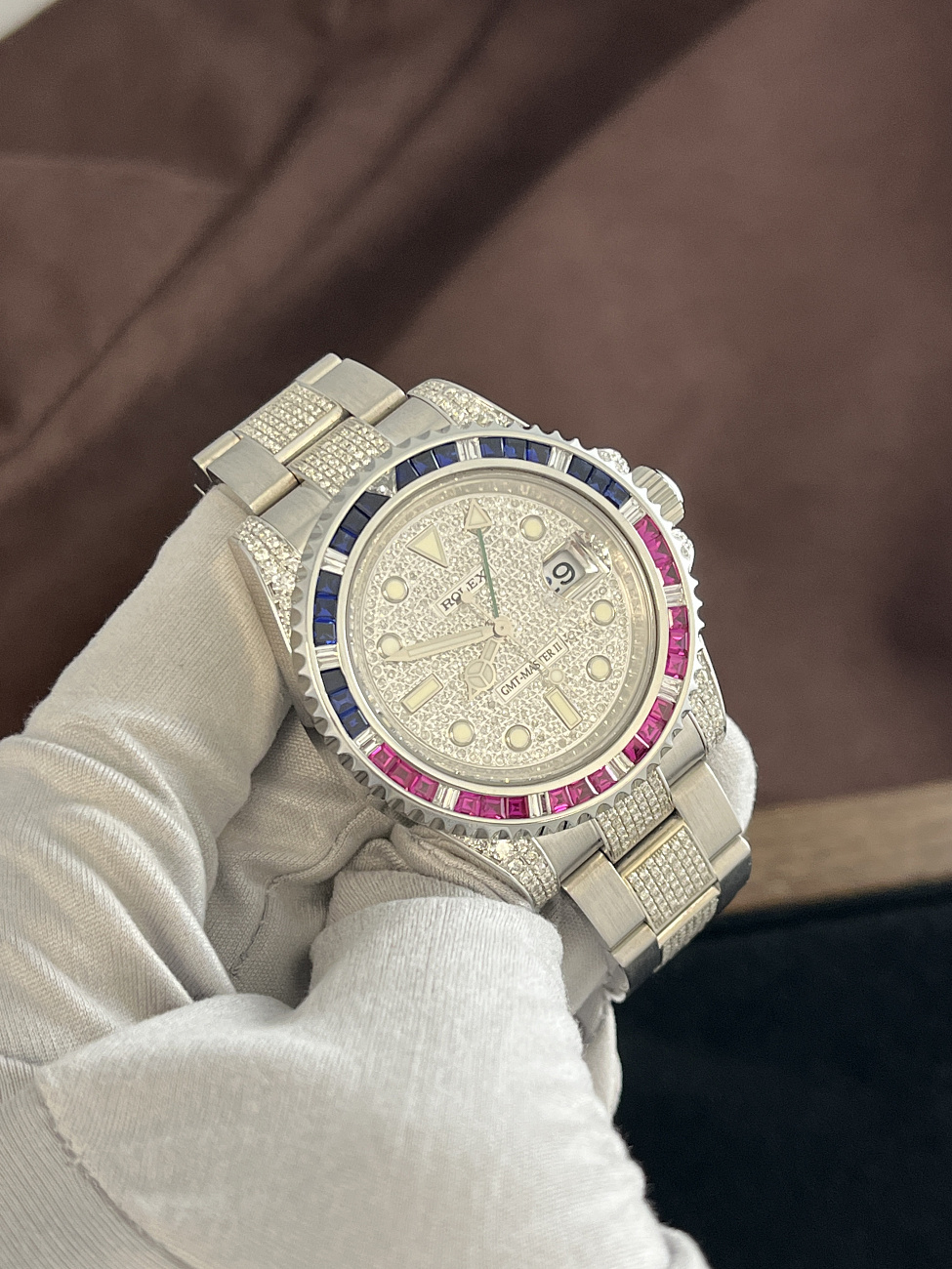 Часы Rolex  Gmt Master Ii Pepsi Custom  116710 FIX