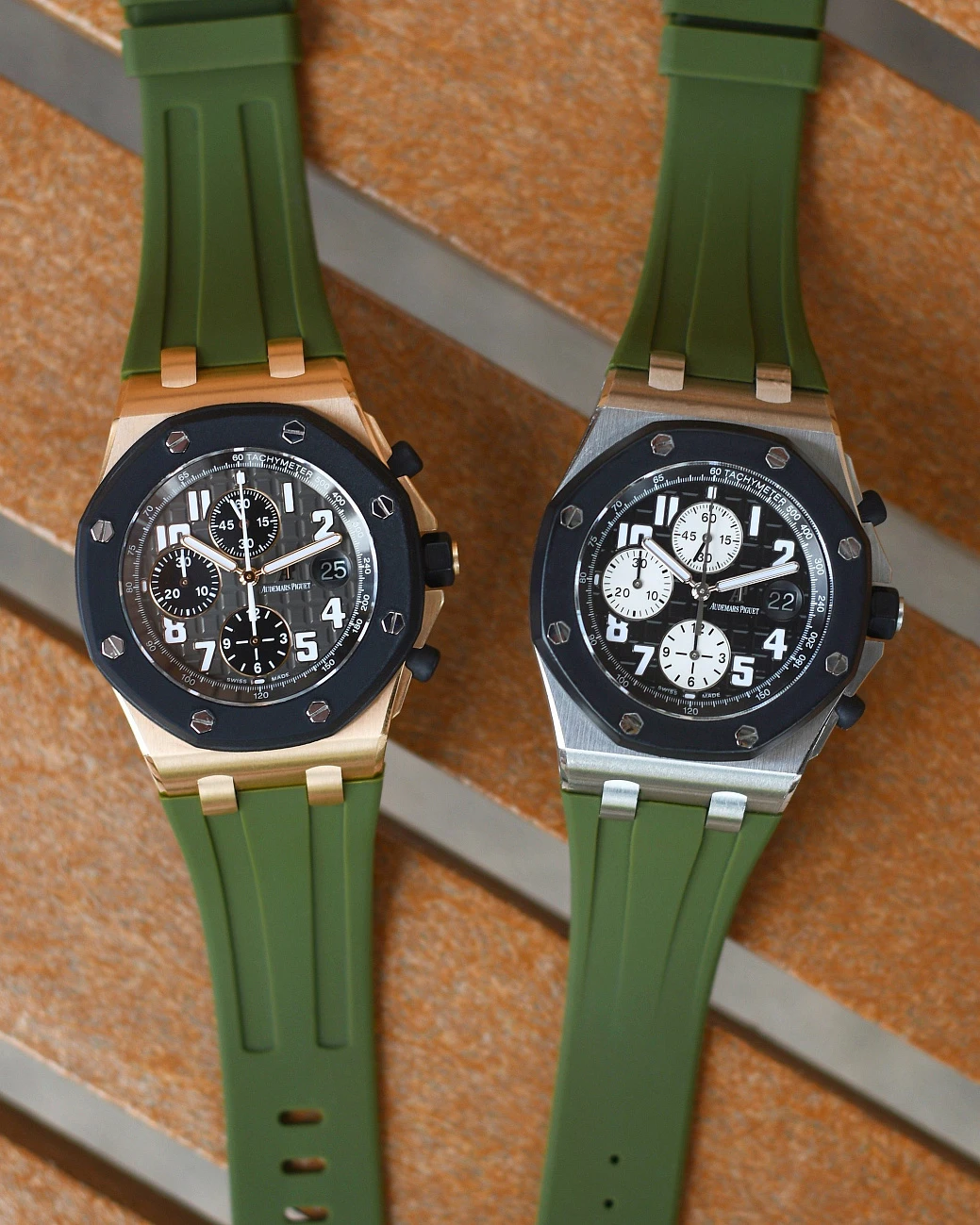 Часовой ремешок Audemars Piguet  Ремешок Для Часов Olive Ap Royal Oak Offshore 42Mm Strap  