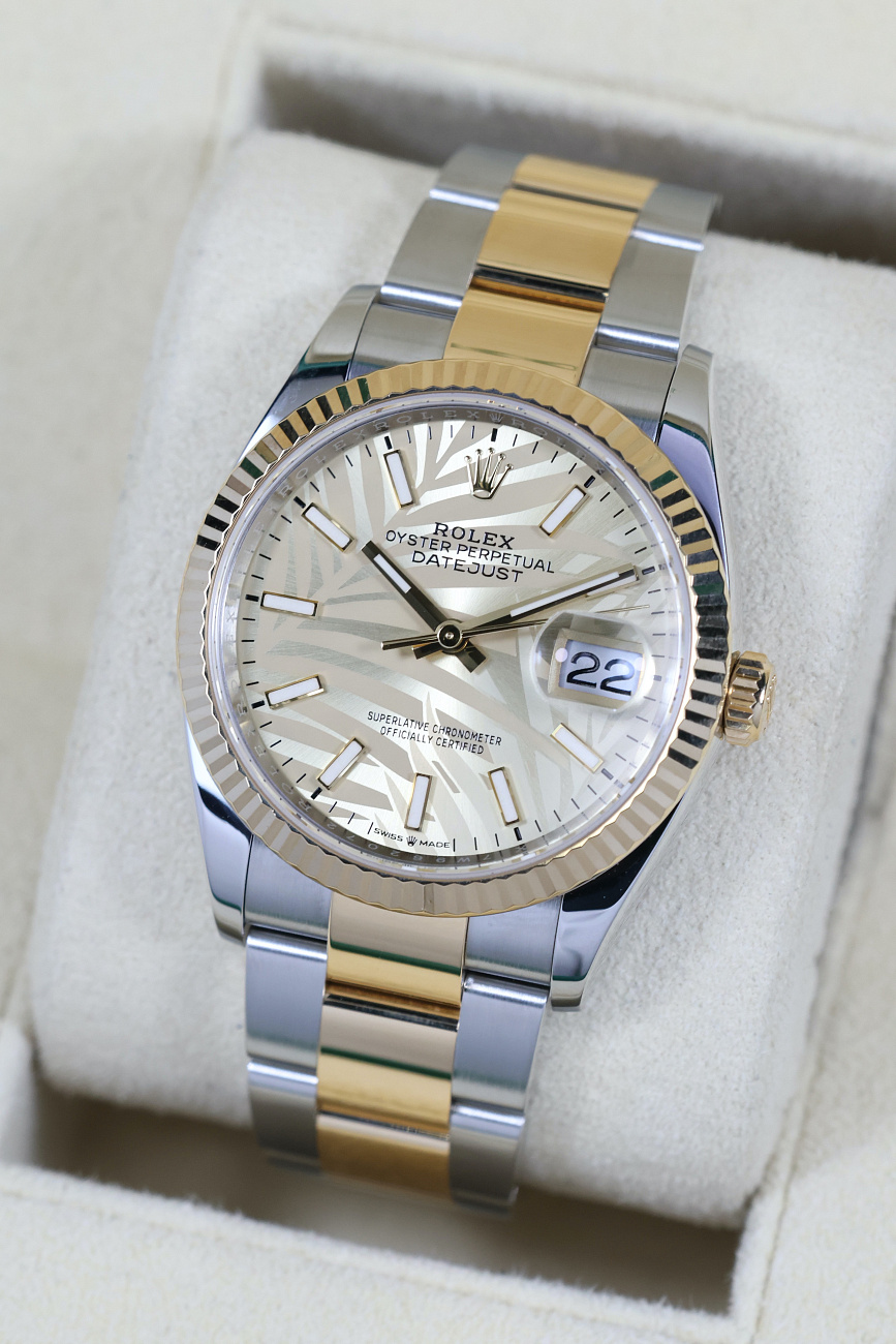 Часы Rolex  Datejust Champagne Palm Motif Dial 2023  126233