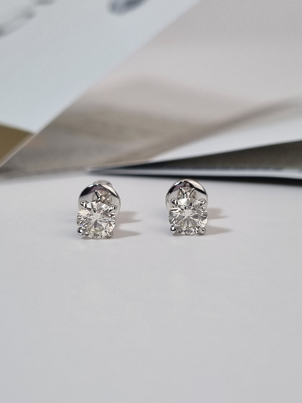 Украшение NO NAME  Серьги С Бриллиантами 0,53/0,54 Ct. K/Vs2   