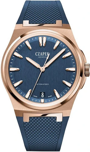 Заказать   Antarctique Mount Erebus Deep Blue  Rose Gold And Rubber Bracelet 7000