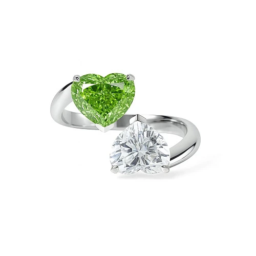 Украшение GIA  Кольцо с бриллиантами "Toi Et Moi"   