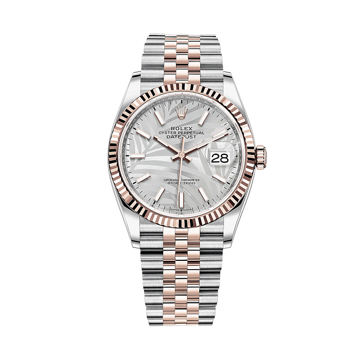Часы Rolex  Datejust 36Mm Steel & Rose Gold Palm Dial 2022  126231