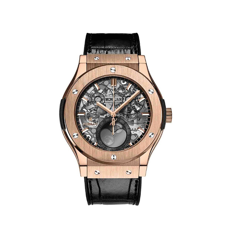 Часы Hublot  Classic Fusion Aerofusion Moonphase King Gold Diamonds 42 Mm  547.OX.0180.LR