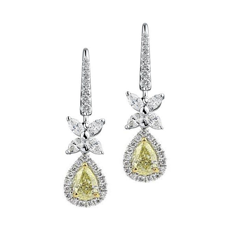 Украшение GIA  Серьги С Бриллиантами 1,01/1,01 Ct. F.l.y   