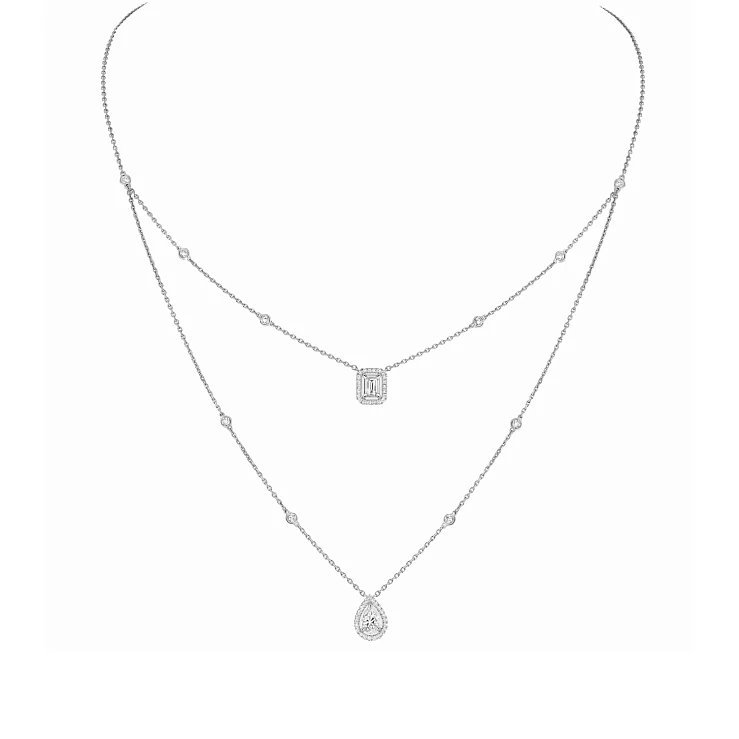 Украшение Messika  Колье My Twin 2-Row 0.40 Ct X 2  My Twin 2-Row Necklace 12966-WG 