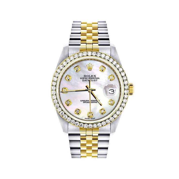 Часы Rolex  Datejust 36Mm Mop Dial Custom Diamonds  16233
